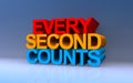 every second counts on blue Royalty Free Stock Photo