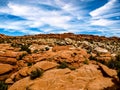 Every size and shape of sandstone rocks on the horizon, Arches National Park, UT, USA Royalty Free Stock Photo