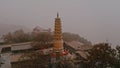 In spring, sandstorms moved from northwest China, and Lanzhou, Gansu