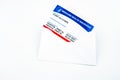 Every us citizen text on blank medicare health card Royalty Free Stock Photo