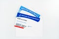 Every us citizen text on blank medicare health card with social security card in envelope Royalty Free Stock Photo