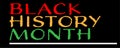 Black History Month in February panorama website background colored text Royalty Free Stock Photo