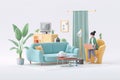 Everyday activities in 3D, Illustrative animations