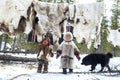Everyday life of Russian aboriginal reindeer herders in the Arctic.