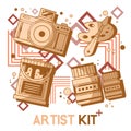 Everyday Artist kit Object Royalty Free Stock Photo