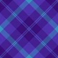 Everyday texture plaid fabric, difficult textile tartan vector. Party check pattern seamless background in indigo and violet