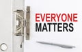 EVERYONE MATTERS text on the paper folder with pen. Business concept Royalty Free Stock Photo
