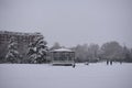 Winter day in the park - Pump Rooms Gardens, Leamington Spa, UK - 10 december 2017