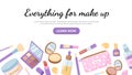 Everything for make up vector banner