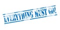 Everything must go blue stamp Royalty Free Stock Photo