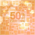 Everything 50 percents off sale vector banner