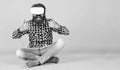 Everything is so real. digitalization. Working on a Programing Project. man using VR headset. bearded hipster use modern Royalty Free Stock Photo