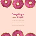 'Everything's better with donuts' text frame. Donut illustration.