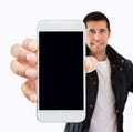 Everywhere with my smartphone Royalty Free Stock Photo