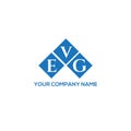 EVG letter logo design on white background. EVG creative initials letter logo concept. EVG letter design Royalty Free Stock Photo