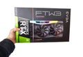 EVGA Geforce RTX 3090 Nvidia GPU box, isolated on white Royalty Free Stock Photo