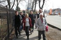 Evgeniya Chirikova near Krasnodar airport together with the delegation from Moscow