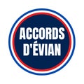 Evian accord symbol icon in France