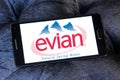 Evian mineral water company logo Royalty Free Stock Photo