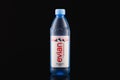 Evian Natural Mineral Water on the black background