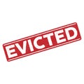 Evicted stamp grunge icon, concept design. Icon for bankruptcy concept design. Evicted sign. Isolated vector