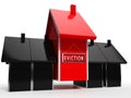 Eviction Notice Icon Illustrates Losing House Due To Bankruptcy - 3d Illustration Royalty Free Stock Photo