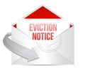 Eviction notice mail or email illustration design