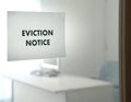 Eviction Notice on office door Royalty Free Stock Photo