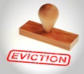 Eviction Notice Stamp Illustrates Losing House Due To Bankruptcy - 3d Illustration Royalty Free Stock Photo