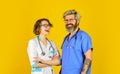 Evidence based medicine. Medical staff people. Team of doctor and nurse cooperating. Doctors in hospital. Doctors group Royalty Free Stock Photo
