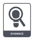 evidence icon in trendy design style. evidence icon isolated on white background. evidence vector icon simple and modern flat