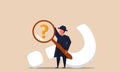 Evidence investigate with search magnify glass and police criminal inspector. Information report vector illustration concept. Work