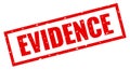 Evidence rectangular rubber stamp Royalty Free Stock Photo