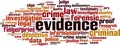 Evidence word cloud Royalty Free Stock Photo