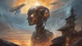 Evil Artificial intelligence AI concept. Risk of artificial intelligence future technology fear