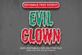 Evil Clown editable text effect 3d template style