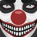 Evil Clown smiling Face Royalty Free Stock Photo