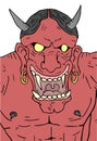 Evil demon face Royalty Free Stock Photo