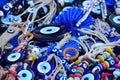 Evil eye amulets at turkish bazaar Royalty Free Stock Photo