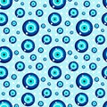 seamless evil eye pattern and background vector illustration Royalty Free Stock Photo