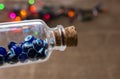 Evil eye bead in bottle as souvenir