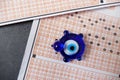 Evil eye bead and optical exam paper, exam and luck