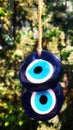 evil eye bead (in Turkish nazar)