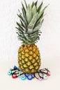 Evil eye bracelets advertisement with exotic pineapple fruit