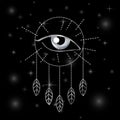 Evil eye dreamcatcher protection talisman silver