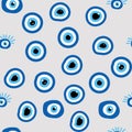 Evil eye Heavenly seamless pattern with suns, moons, stars, palms. For textiles, souvenirs, household goods.