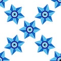 Evil eye magic seamless pattern. Symbol of protection, Turkish souvenir Royalty Free Stock Photo