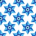 Evil eye magic seamless pattern. Symbol of protection, Turkish souvenir Royalty Free Stock Photo