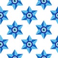 Evil eye magic seamless pattern. Symbol of protection, Turkish souvenir Royalty Free Stock Photo