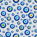 Evil eye vector pattern with star. Royalty Free Stock Photo